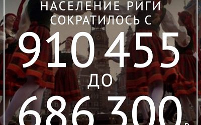 Рига за годы независимости потеряла треть населения!