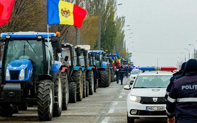 Молдавские фермеры снова блокируют дороги в знак протеста